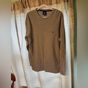 Polo Ralph Lauren Sleepwear Men’s Top Waffle Knit Gray. Size Large EUC